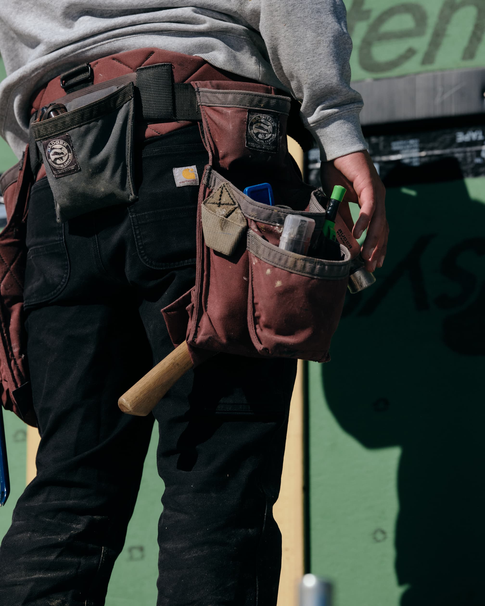 Trade worker on a job site